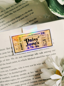 Daisy Jones & The Six Concert Ticket Magnetic Bookmark