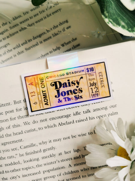 Daisy Jones & The Six Concert Ticket Magnetic Bookmark