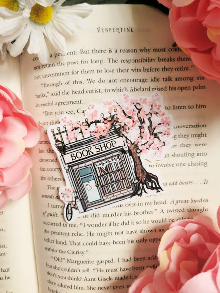 Pastel Bookshop Waterproof Sticker