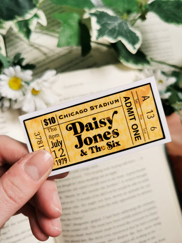 Daisy Jones & The Six Concert Ticket Waterproof Sticker