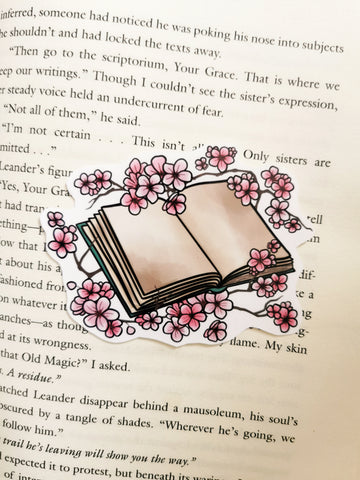 Cherry Blossom Book Sticker Waterproof