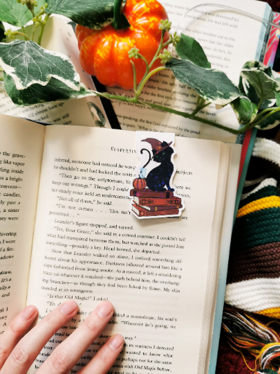 Cat Witch Magnetic Bookmark