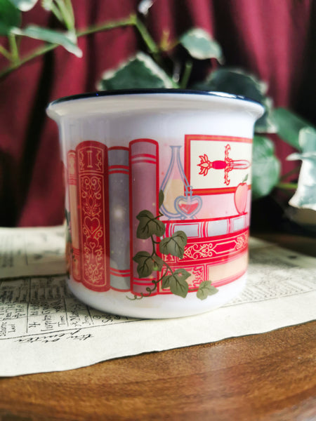 Fantasy Romance Bookshelf Ceramic Camper Mug