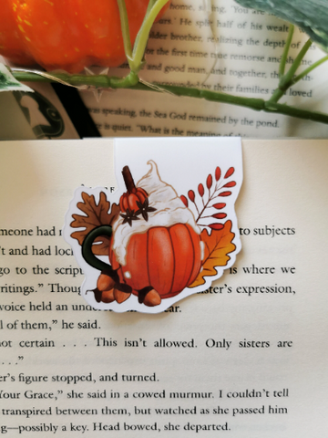 Pumpkin Spiced Latte Magnetic Bookmark
