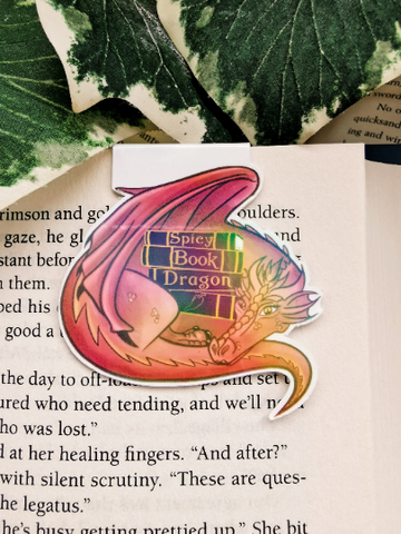 Spicy Book Dragon Magnetic Bookmark
