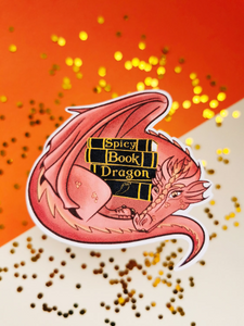 Spicy Book Dragon Vinyl Waterproof Sticker