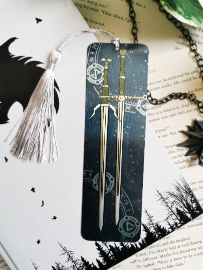 Witcher Swords Metal Bookmark